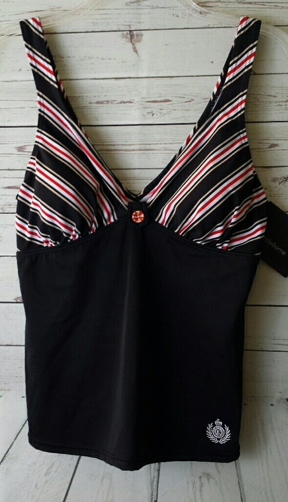 Liz Claiborne V-neck Tankini Swim Top
